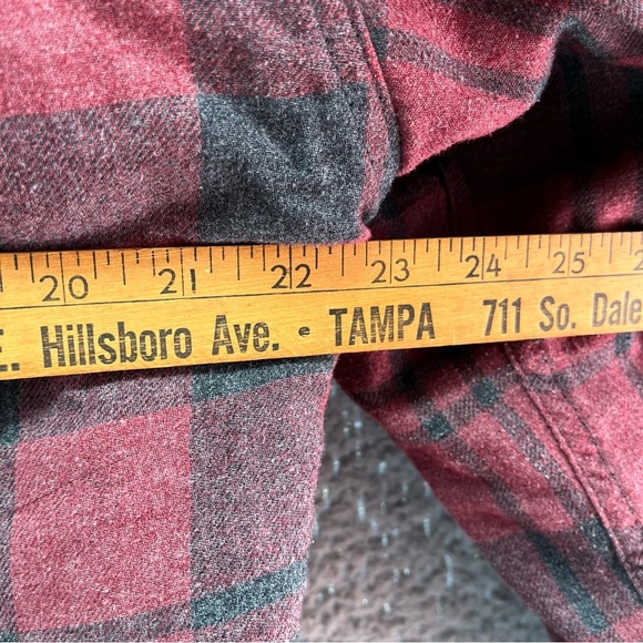 Vtg Wrangler Authentics Red Black Flannel Jacket Outdoor Men Sz Med Outdoor - Picture 8 of 9